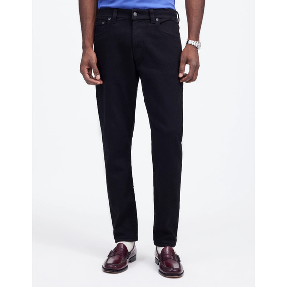 MADEWELL Men's Athletic Slim Jeans 35x32 Black Bainhart Wash Coolmax Denim NWT - Picture 1 of 10